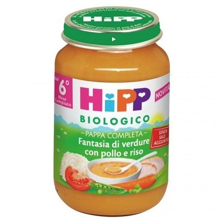 Hipp Bio Pappa Fantasia Di Verdure/pollo/riso 190 g