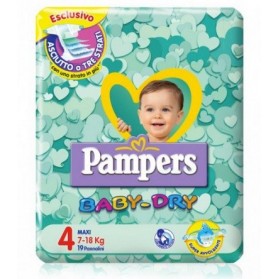 Pannolini Per Bambini Pampers Baby Dry Downcount No Flash Maxi 19 Pezzi