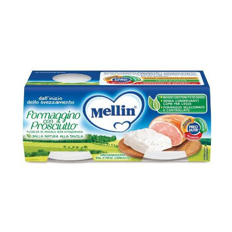 Mellin Baby Formaggino Con Prosciutto 2 X 80 G