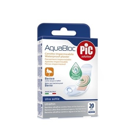 Cerotto Pic Aquabloc 19x72mm Antibatterico 20 Pezzi