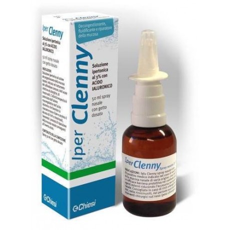 Iper Clenny Spray Nasale Getto Dosato Soluzione Ipertonica 3% Sodio Cloruro 30 G/l Con Acido Ialuronico 50 ml