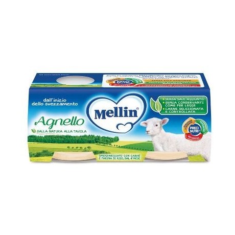 Mellin Omogeneizzato Agnello 2 Pezzi X 80 g