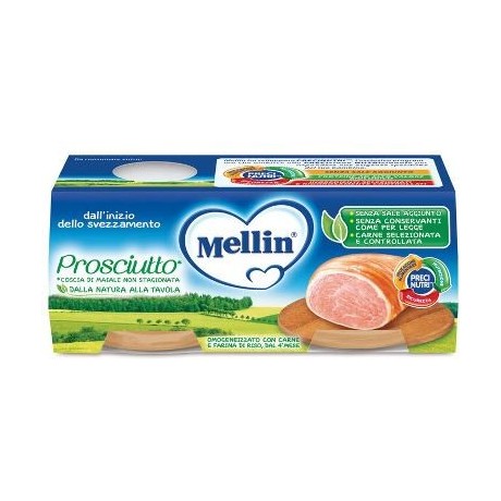 Mellin Omogeneizzato Prosciutto 2 Pezzi X 80 g