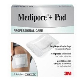 Medicazione Medipore+pad 5x7,2cm 5pezzi