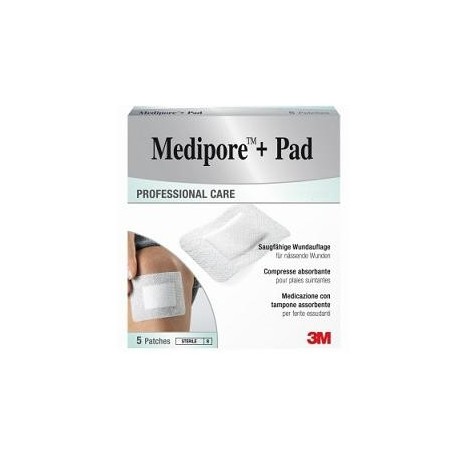 Medicazione Medipore+pad 10x20cm 5pezzi