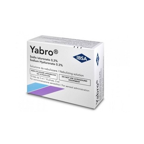 Yabro 10 Fiale 3ml Acido Ialuronico 0,3% Soluzione Per Nebulizzatore