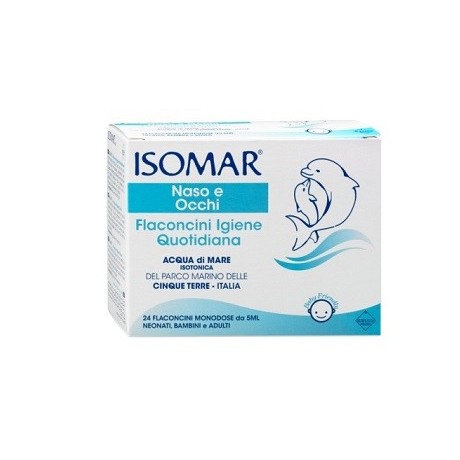 Isomar Soluzione Isotonica Acqua Mare Igiene Quotidiana 24 Flaconcini Monodose 5 ml
