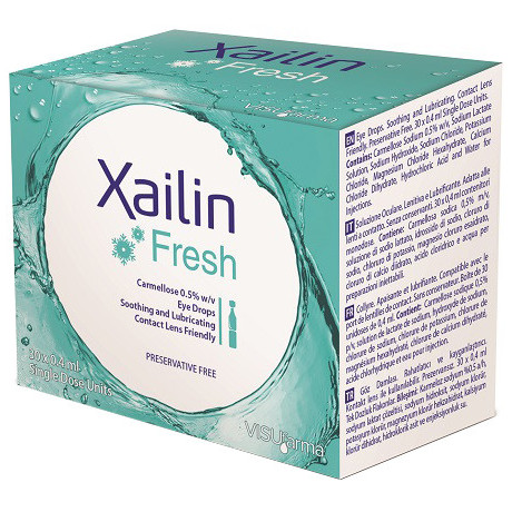 Xailin Fresh Gocce Oculari Carbossimetilcellulosa 0,5% 30 Flaconcini Monodose 0,4 ml