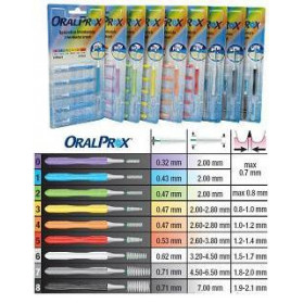 Oralprox Blister Da 6 Spazzolini Interdentali Misura 8 Colore Nero