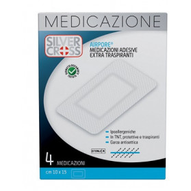 Silvercross Airpore Medicazione 10x15cm 4 Pezzi