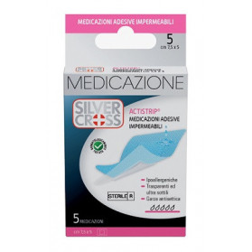 Silvercross Actistrip Medicazione Adesiva 7,5x5cm 5 Pezzi