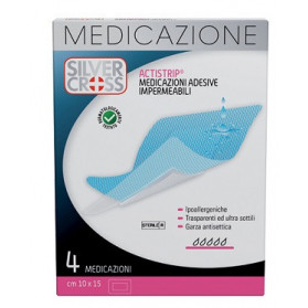 Silvercross Actistrip Medicazione Adesiva 10x15cm 4 Pezzi