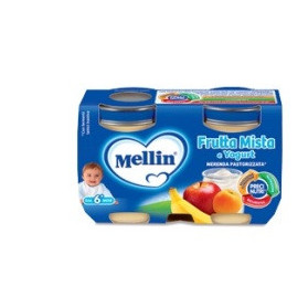 Mellin Merenda Yogurt Frutta Mista 120 g X 2 Pezzi