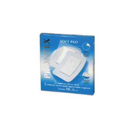 Garza Compressa Prontex Soft Pad 10x6 Cm 6 Pezzi (5 Tnt + 1 Impermeabile Aqua Pad)