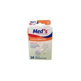 Cerotto Meds Strips Delicato Tessuto Non Tessuto Medio 20 Pezzi