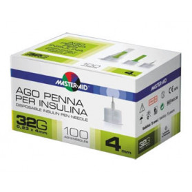 Ago Per Penna Da Insulina Master-aid 32 Gauge 4 Mm 100 Pezzi