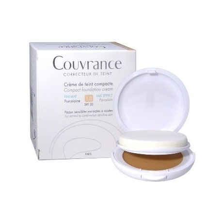 Eau Thermale Avene Couvrance Crema Compatta Colorata Nf Oil Free Porcellana 9,5 g