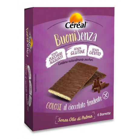 Cereal Buoni Senza Golosi Cioccolato Fondente 6 Pezzi 102 g