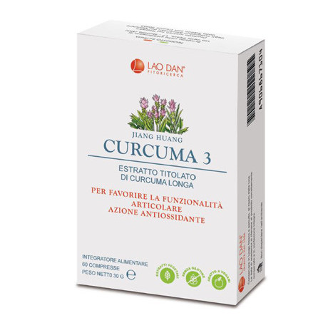 Curcuma 3 60 Compresse Con Estratto Di Curcuma Longa Titolato Al 95% In Curcumina