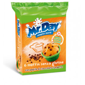 Mr Day Muffin Senza Glutine Con Pepite Di Cioccolato Fondente 6 X 42 g