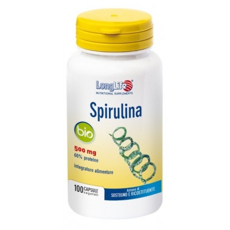 Longlife Spirulina Bio 500 mg 100 Capsule Vegetali