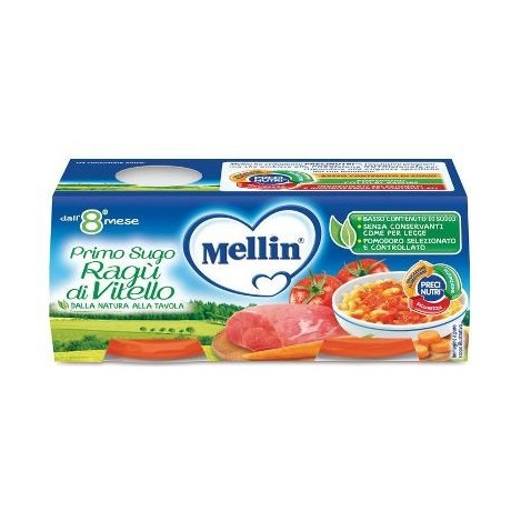 Mellin Primosugo Ragu' Di Vitello 2 Vasetti Da 80 g