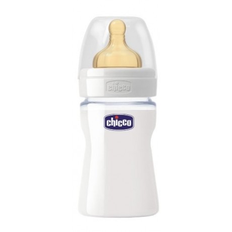 Chicco Biberon Well Being In Vetro Non Decoratorato Da 150 ml Normal Lattice