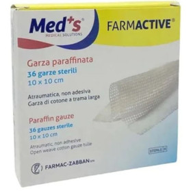 Farmactive Garza Paraffinata Sterile 10x10 Cm Scatola 36 Pezzi Meds
