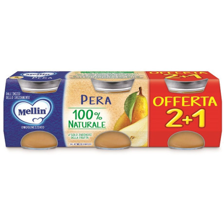 Mellin Omog Pera 3pz 100g