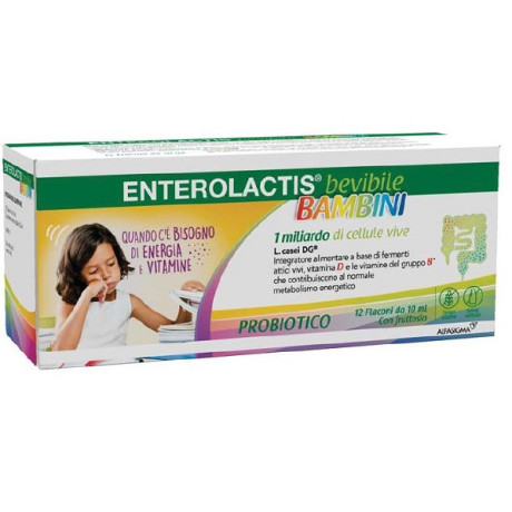 Enterolactis Bevibile Bambini 12 Flaconcino