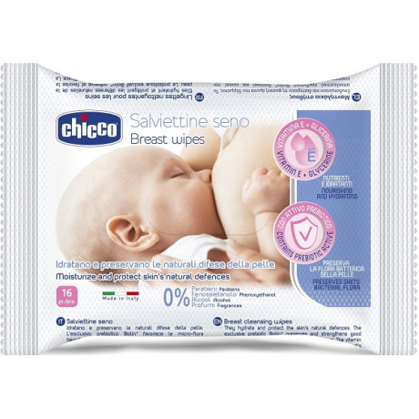 Chicco Salviette Detergenti Per Il Seno 16 Pezzi