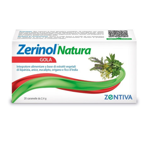 Zerinol Natura Gola 20 Caramelle