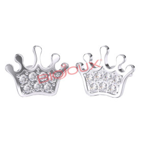 Bjt705 Orecchini Baby Crown Ss