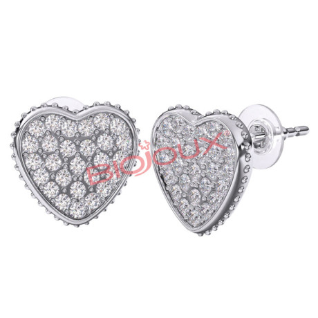Bjt256 Orecchini Heart Pave Ss