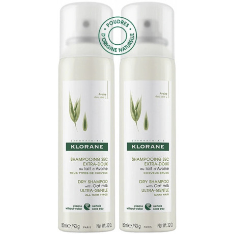 Klorane Duo Shampoo Secco All'avena L19 150 ml X 2 Pezzi