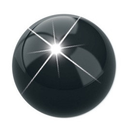 Pre Orecchino Pallina Nera 4 Mm