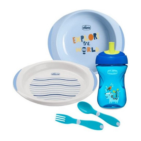 Chicco Set Pappa 12 Mesi+ Azzurro