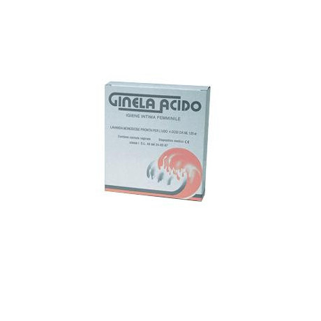 Ginela Acido Lavanda Vaginale 4 Flaconi Monodose 125 ml + 4 Minicannule