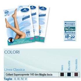 Sauber Collant 140 Denari Super Coprente Microrete Cioccolato 2 Linea Classica