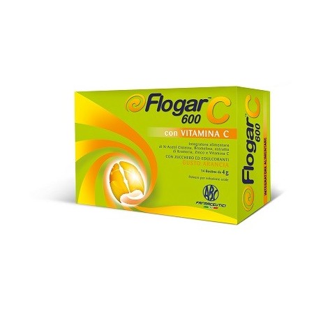 Flogar C 600 Con Vitamina C 14 Bustine Gusto Arancia