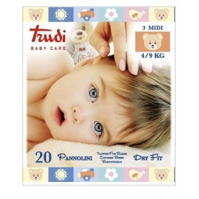Trudi Baby Care Pannolini Dry Fit Midi 4/9 Kg 20 Pezzi