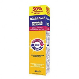 Kukident Doppia Azione Crema Adesiva Per Protesi Dentarie 60 g