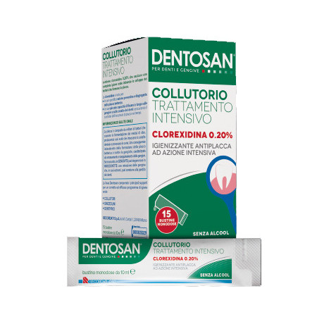Dentosan Collutorio Monodose Intensivo 0,20% 15 Bustine Da 10 ml