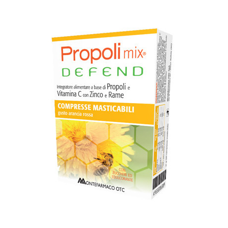 Propoli Mix Defend 30 Compresse Masticabili Gusto Arancia
