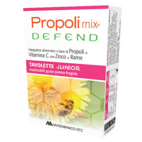 Propoli Mix Defend Junior 45 Tavolette Masticabili Gusto Panna E Fragola