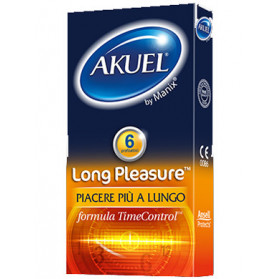 Profilattico Ansell Akuel By Manix Long Pleasure B 6 Pezzi