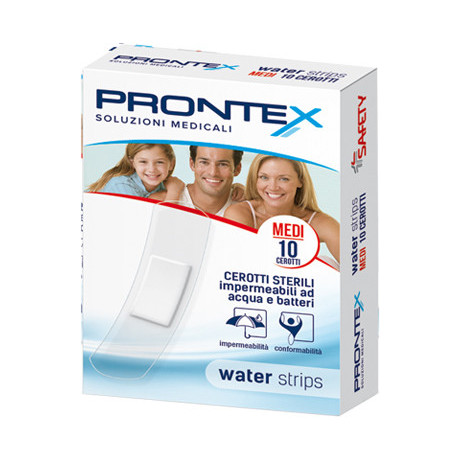 Cerotto Prontex Water Strips Medio 10 Pezzi