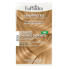 Euphidra Colorpro Xd 830 Biondo Chiaro Dorato Gel Colorante Capelli In Flacone + Attivante + Balsamo + Guanti