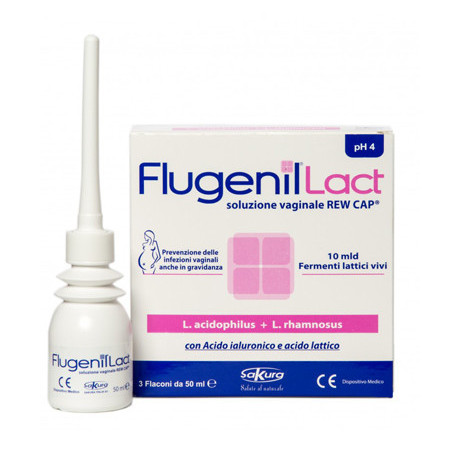 Flugenil Lact Soluzione Vaginale Interna A Base Di Fermenti Lattici 3 Flaconi Da 50 ml + 3 Applicatori Monouso
