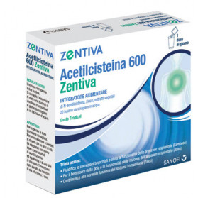 Acetilcisteina 600 Zentiva 20 Bustine Gusto Tropical